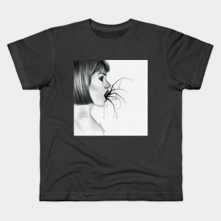 Ansekenamun - Horror art girl print Kids T-Shirt